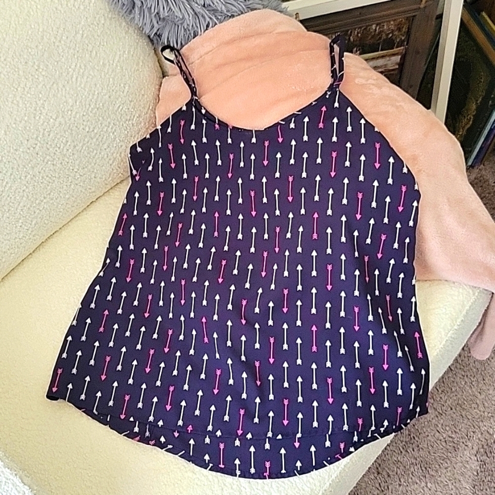 Express Navy Arrow Tank Top